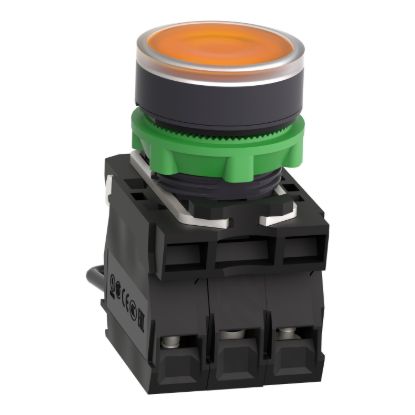 Picture of Push to test pilot light, Harmony XB5, universal LED,  orange, plastic, 22mm, 110...120V