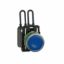 Picture of Push-to-test pilot light, Harmony XB5, plastic, blue, universal LED, screw clamp terminals, 24V