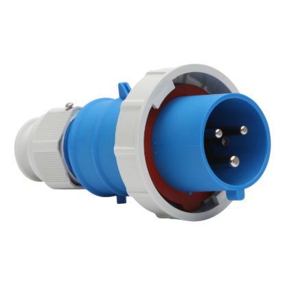 Picture of Plug, 32A, 230V, 3-Round Pin, IP67, Orange/Clear