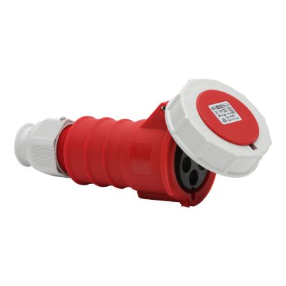 Picture of Cord Extension Socket, 32A, 230V, 3-Round Pin, Orange/Clear