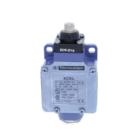 Picture of Limit switch, Limit switches XC Standard, XCKL, metal end plunger, 1NC+1 NO, snap action, Cable gland