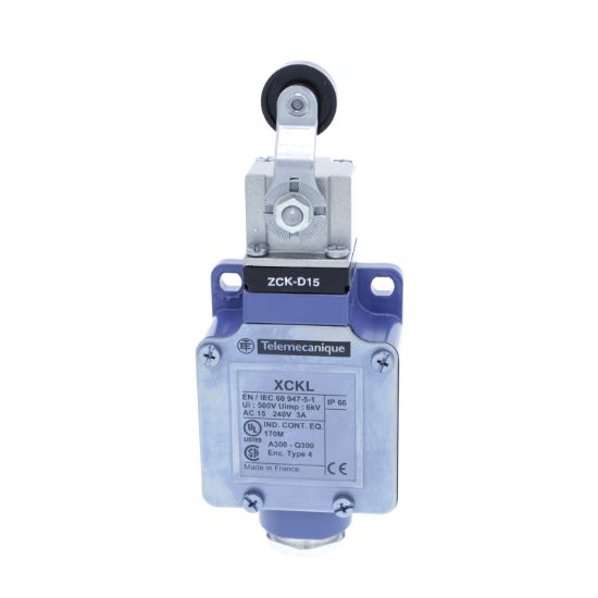 Picture of Limit switch, Limit switches XC Standard, XCKL, thermoplastic roller lever, 1NC+1 NO, snap, Cable gland