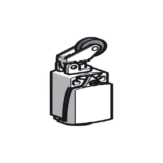 Picture of Limit switch, Limit switches XC Standard, XCKD, thermoplastic plastic roller lev plunger H or V, 1NC+1 NO, slow, Pg11
