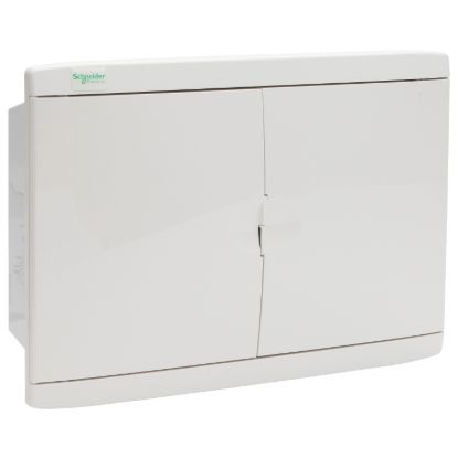 Picture of DBF Series 15-Way Distribution Board; 100A, Flush Mount, Plastic, Light Grey