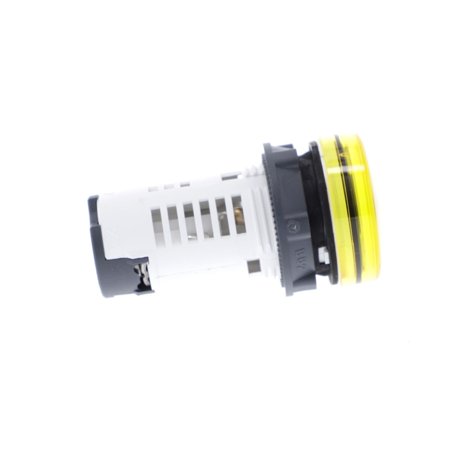 Picture of Monolithic pilot light, Harmony XB7, plastic, yellow, 22mm, integral LED, 24V AC DC