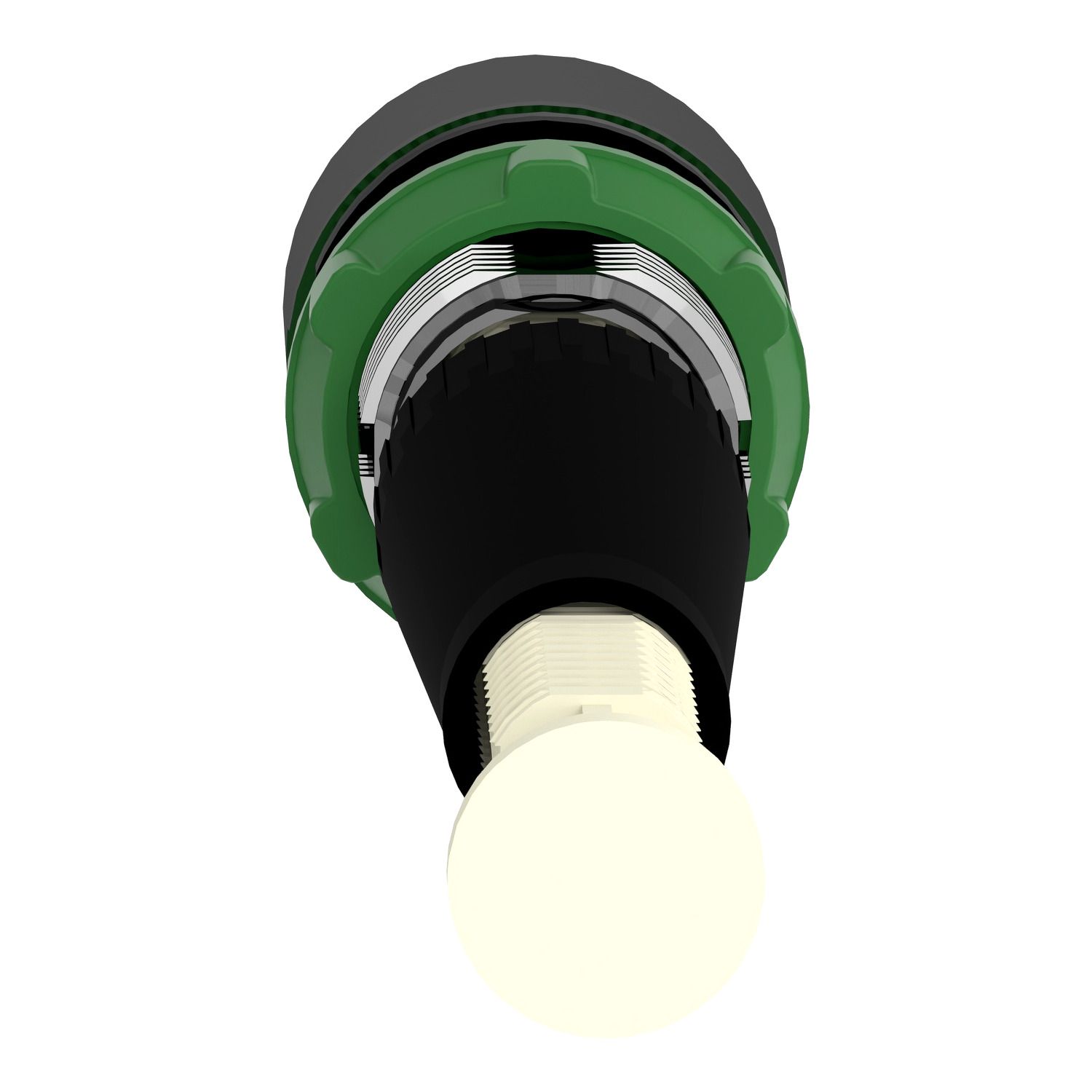 Picture of Manual overload reset push button, Harmony XB4, metal, flush, black, 22mm, 6...16mm actuation distance, unmarked