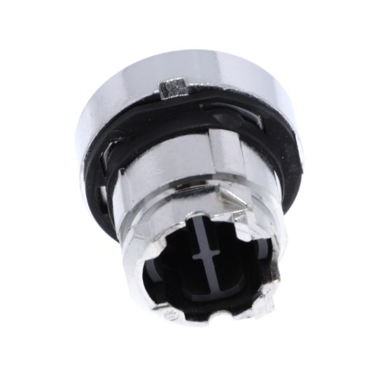 Picture of Push button head, Harmony XB4, metal, flush, black, 22mm, spring return, marked DOWN ARROW