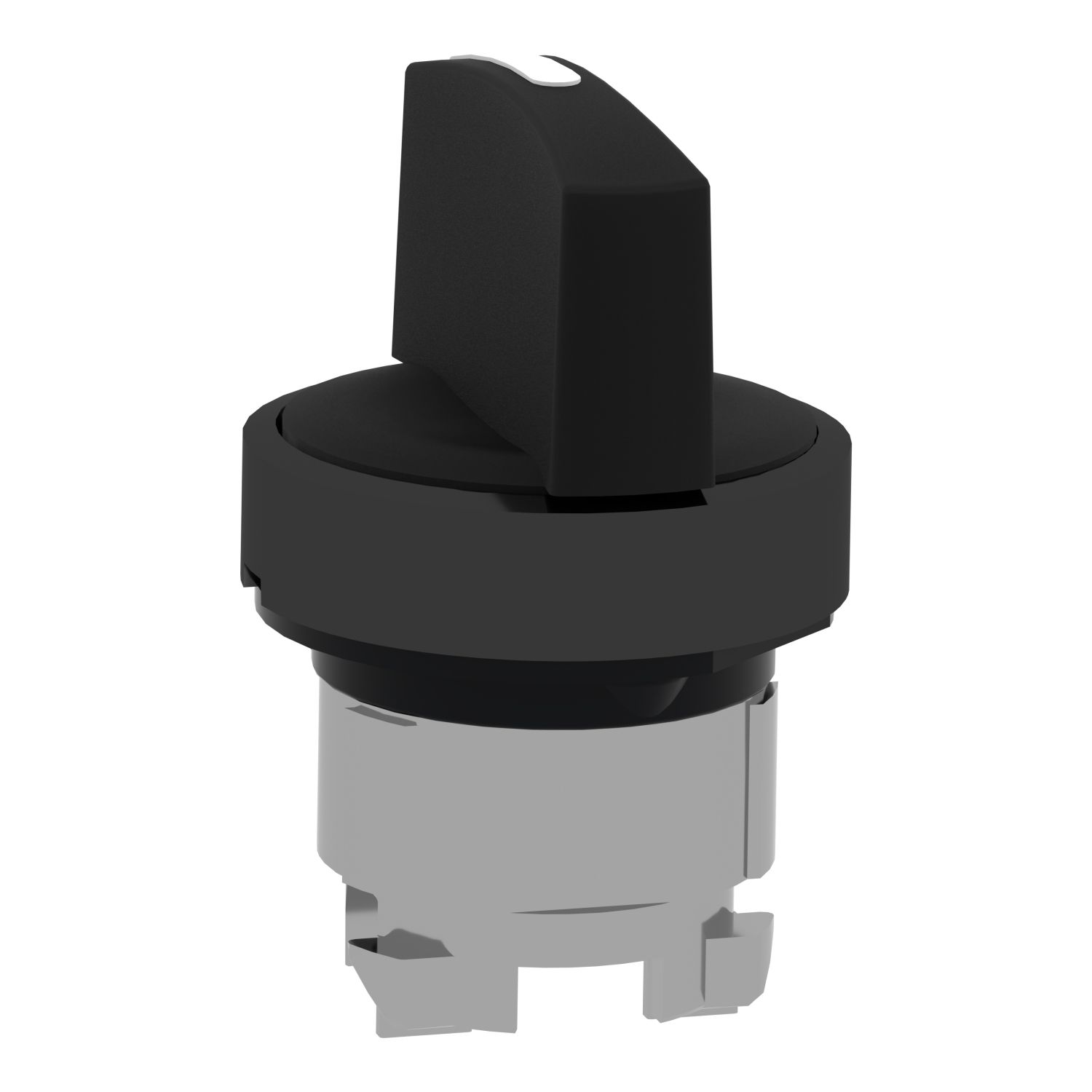 Picture of Head for selector switch, Harmony XB4, black metal, black, 22mm, 3 positions, sping return to center