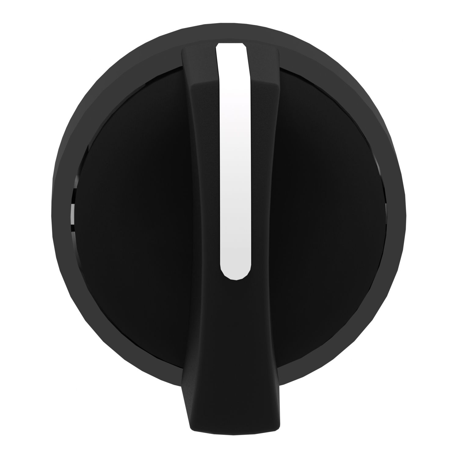 Picture of Head for selector switch, Harmony XB4, black metal, black, 22mm, 3 positions, sping return to center