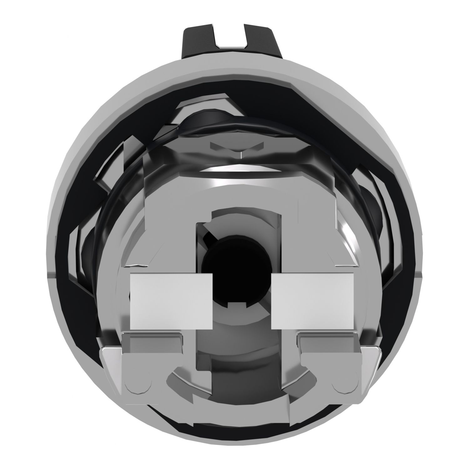 Picture of Selector switch head, Harmony XB4, metal, black, 22mm, 3 positions, spring return from left to center