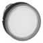 Picture of Head for illuminated push button, Harmony XB4, white flush, 22mm, universal LED, spring return, plain, unmarked