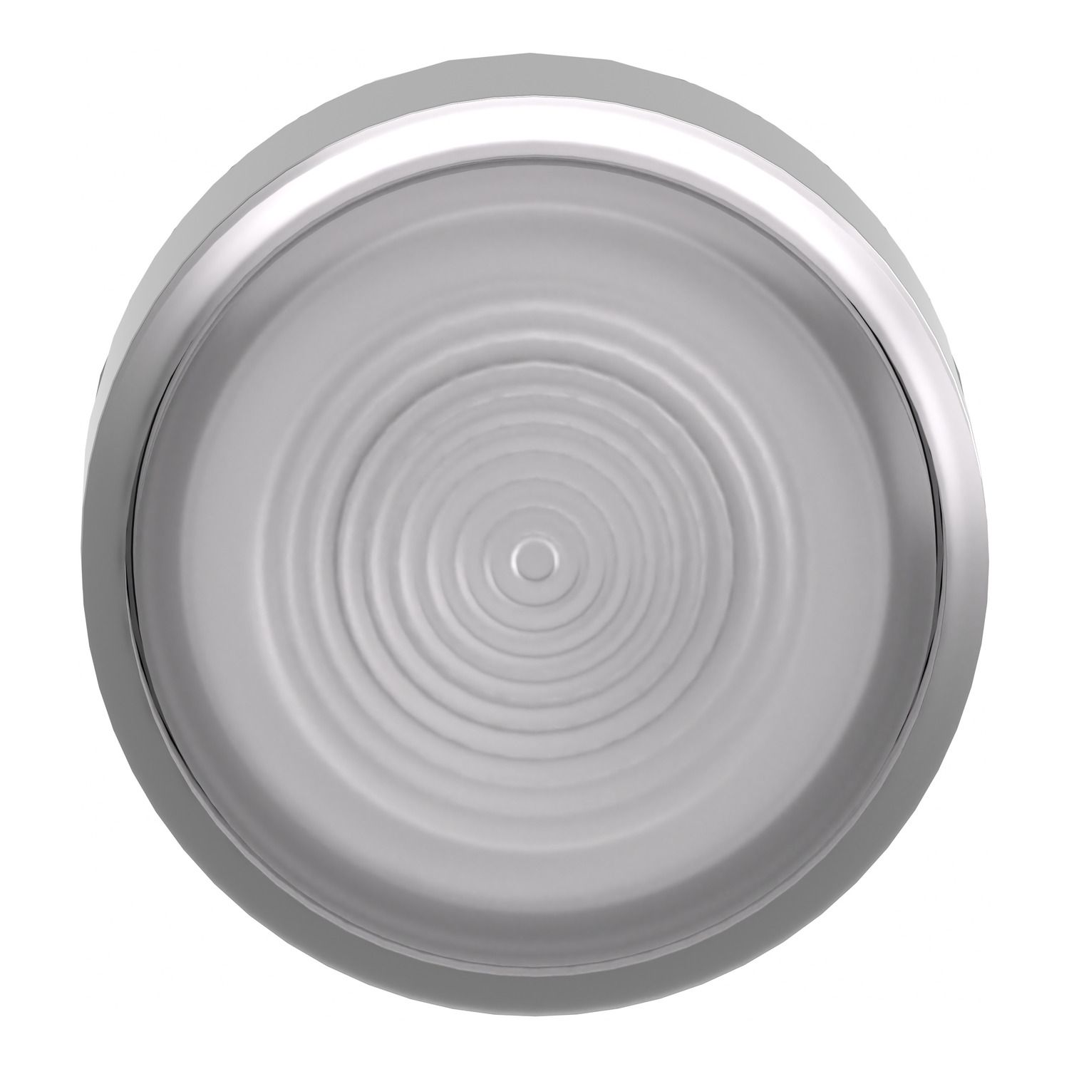 Picture of Head for illuminated push button, Harmony XB4, metal, white flush, 22mm, universal LED, spring return, grooved lens