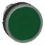 Picture of Head for illuminated push button, Harmony XB4, green flush, 22mm, universal LED, spring return, plain, unmarked