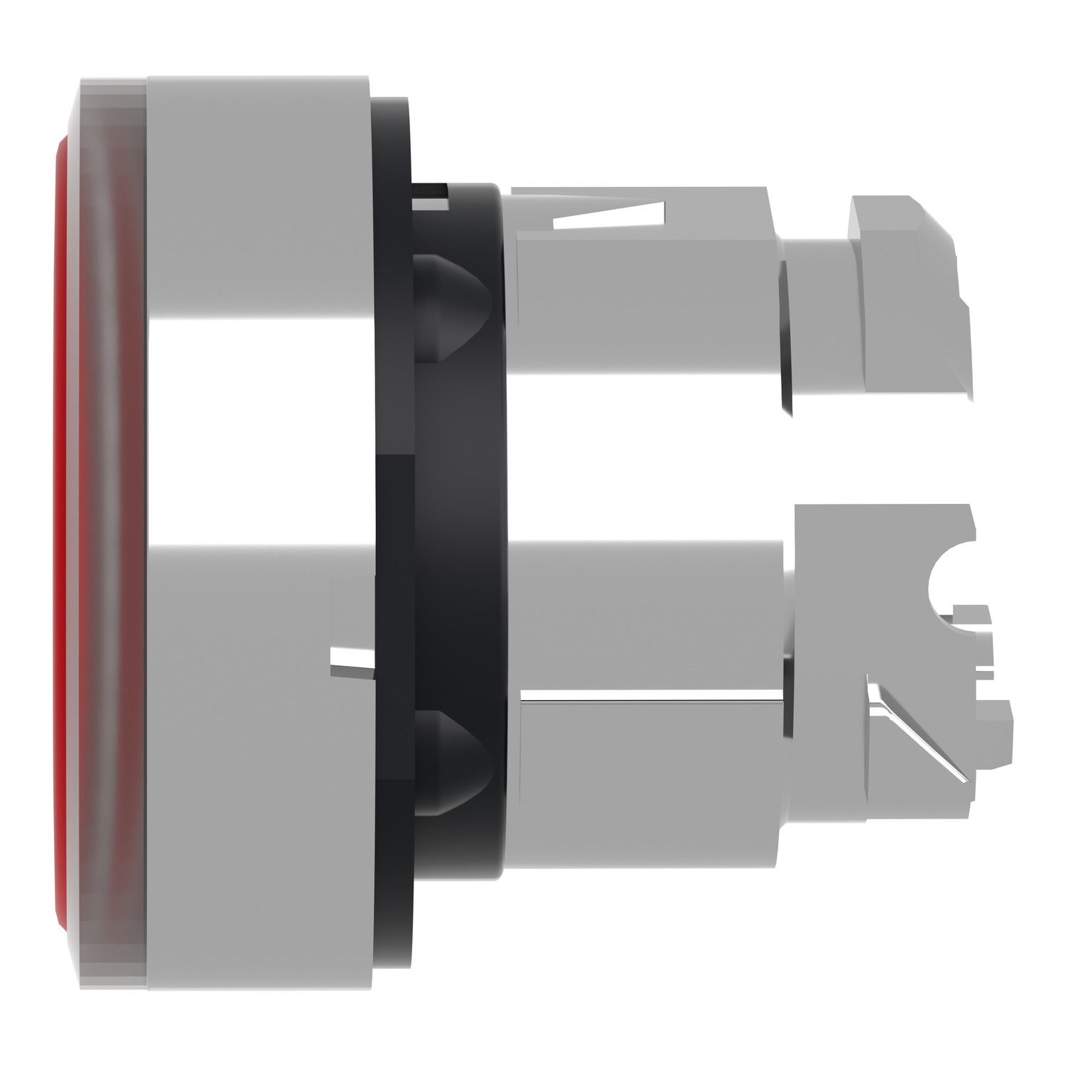 Picture of Head for illuminated push button, Harmony XB4, metal, flush, red, 22mm, spring return, plain lens for BA9s bulb
