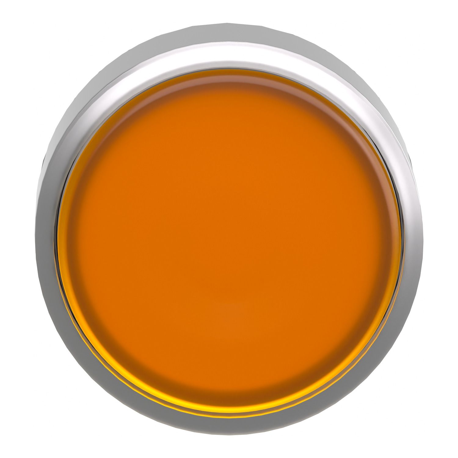 Picture of Head for illuminated push button, Harmony XB4, metal, flush, orange, 22mm, spring return, plain lens for BA9s bulb