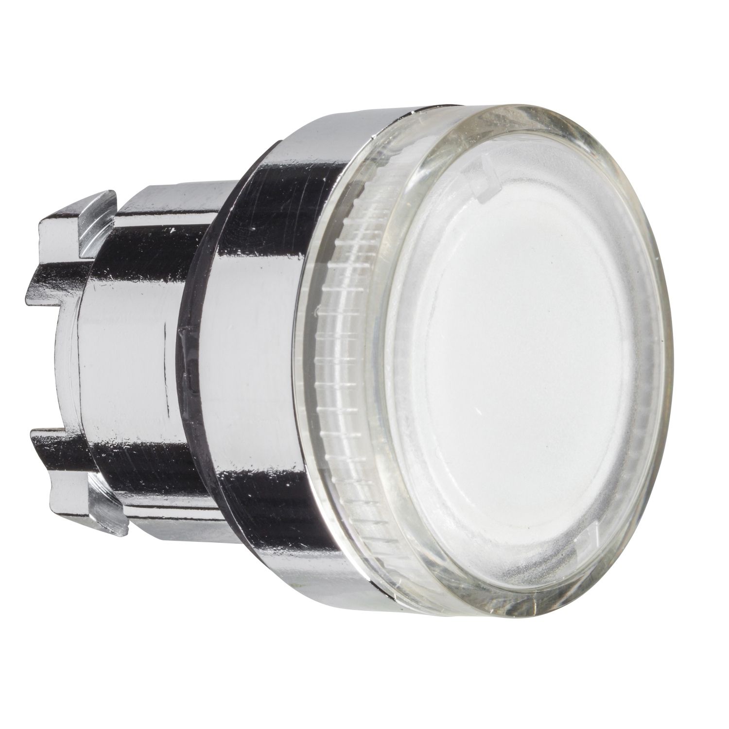 Picture of Head for illuminated push button, Harmony XB4, metal, flush, clear, 22mm, spring return, plain lens for BA9s bulb