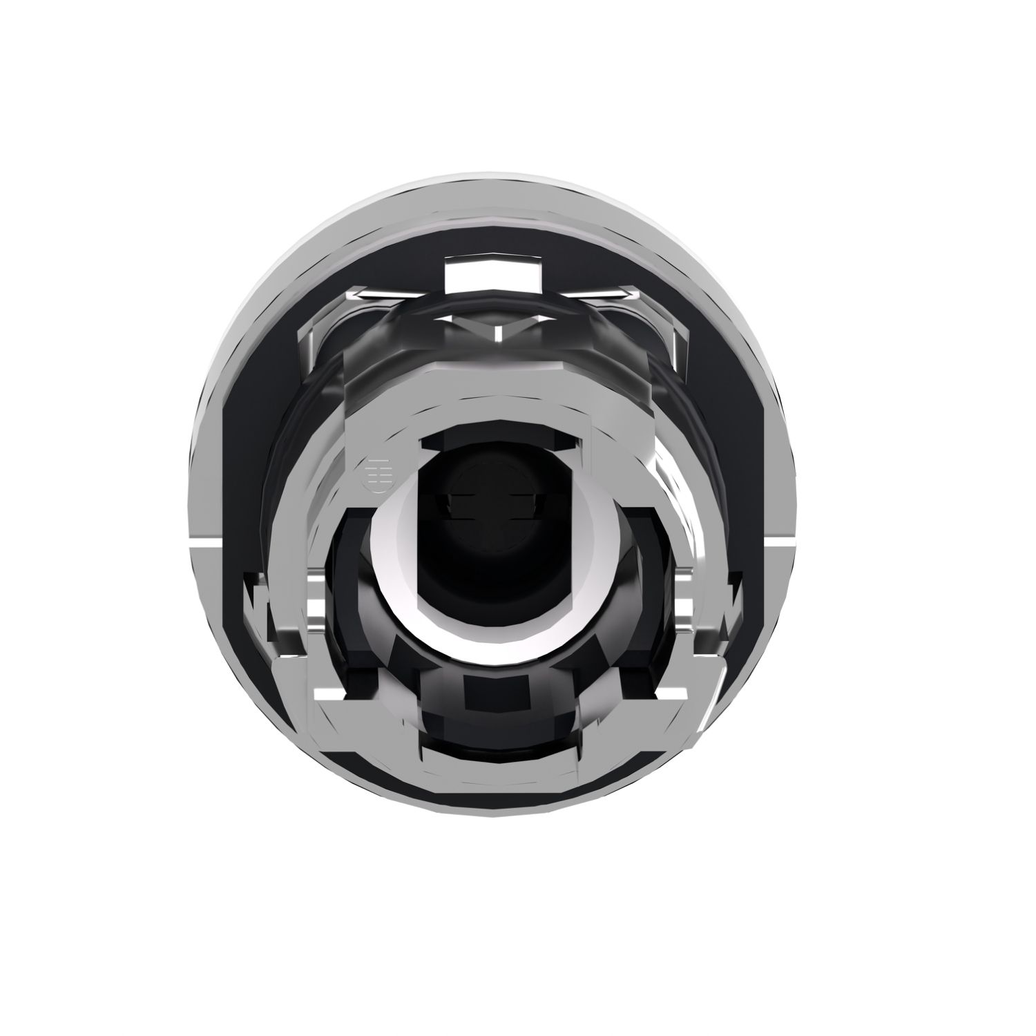 Picture of Head for illuminated push button, Harmony XB4, metal, flush, clear, 22mm, spring return, plain lens for BA9s bulb