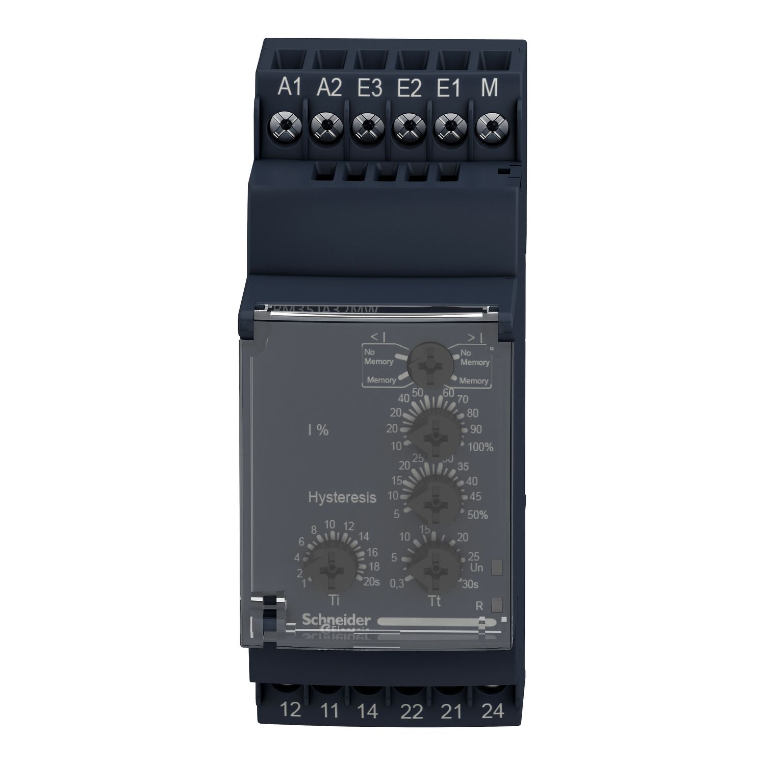 Picture of Modular 1 phase current Control Relay, Harmony Control Relays, 5A, 2CO, 2…500mA, 24…240V AC DC