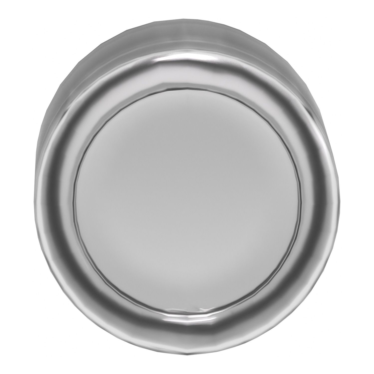 Picture of Head for illuminated push button, Harmony XB4, metal, white flush, 22mm, universal LED, spring return, clear boot