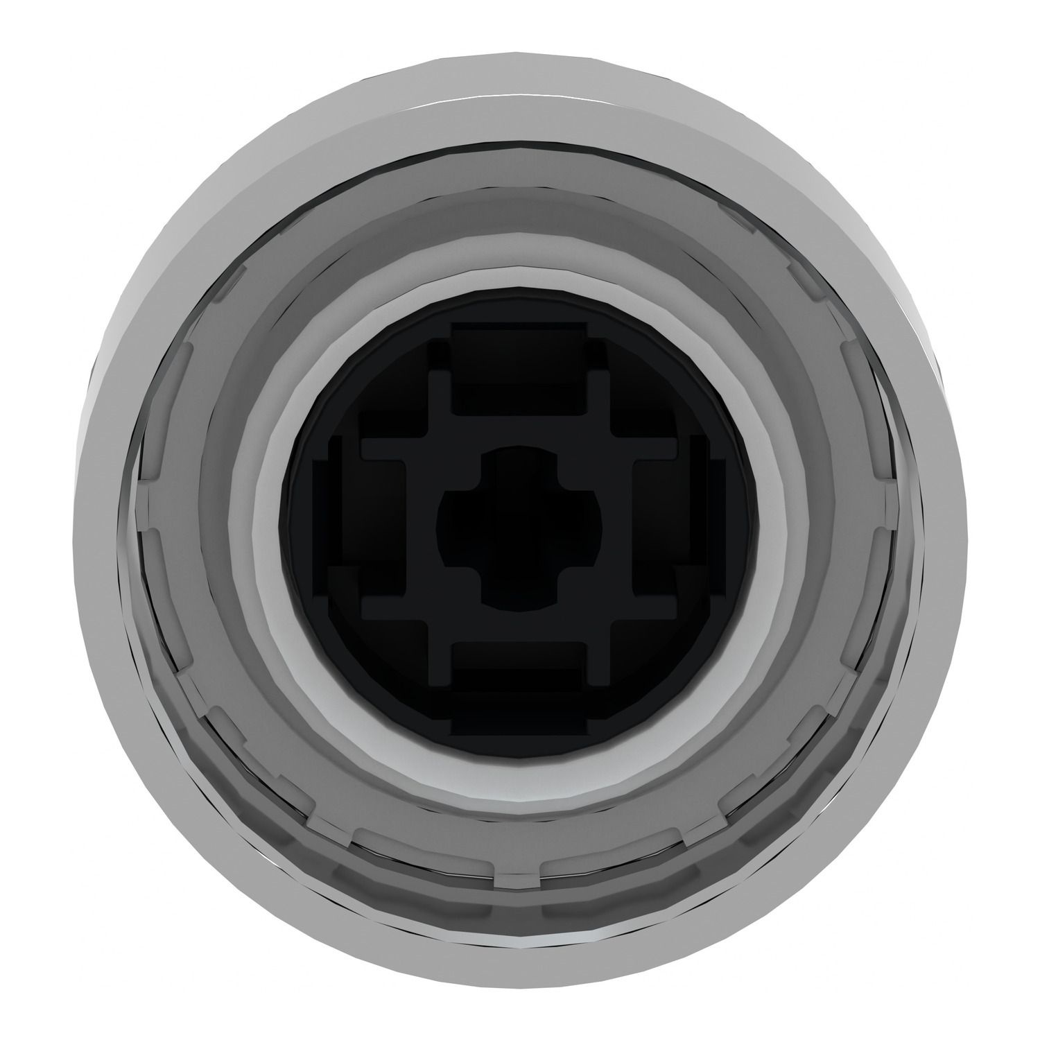 Picture of Head for non illuminated push button, Harmony XB4, metal, 22mm, spring return, without cap