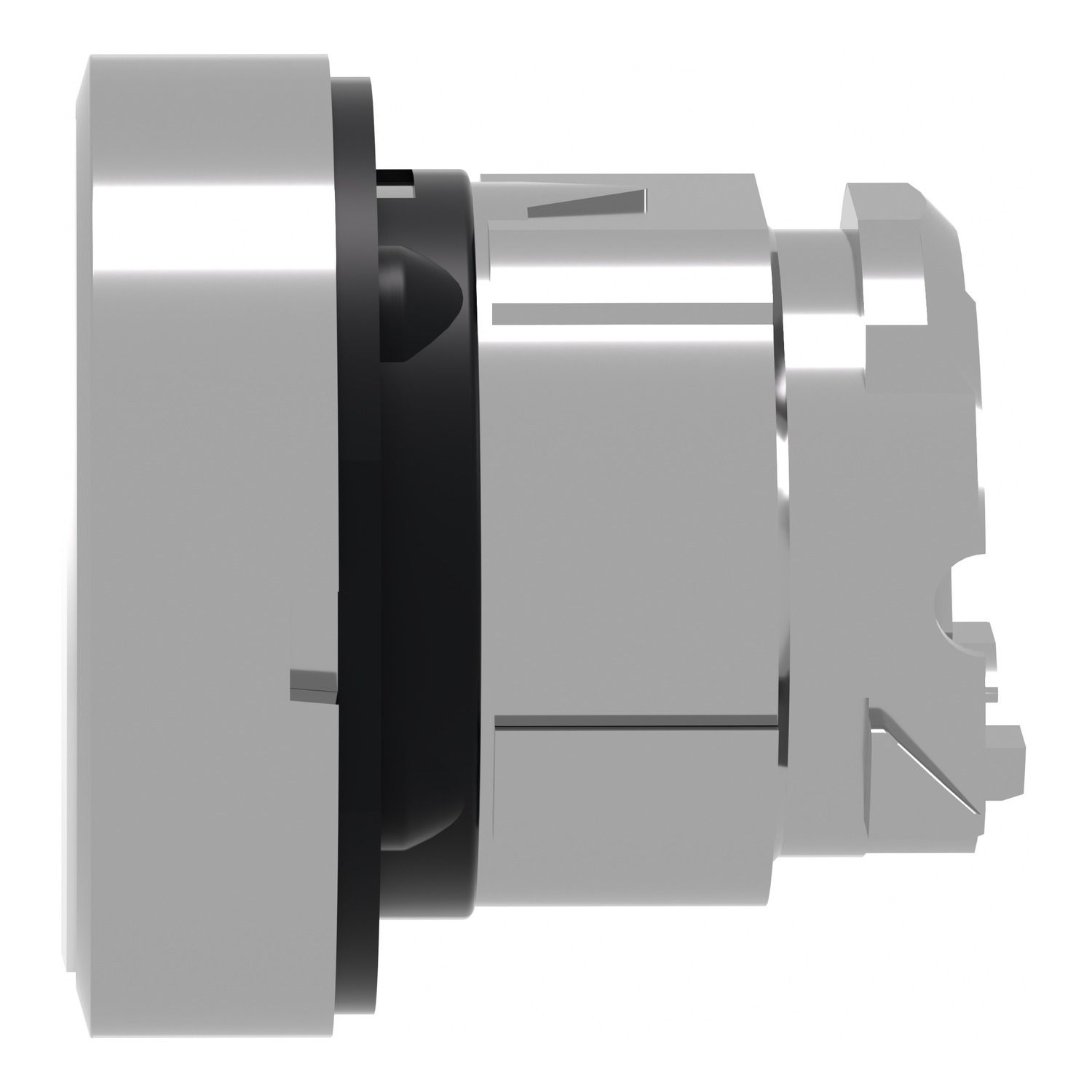 Picture of Push button head, Harmony XB4, metal, flush, white, 22mm, spring return, marked UP ARROW