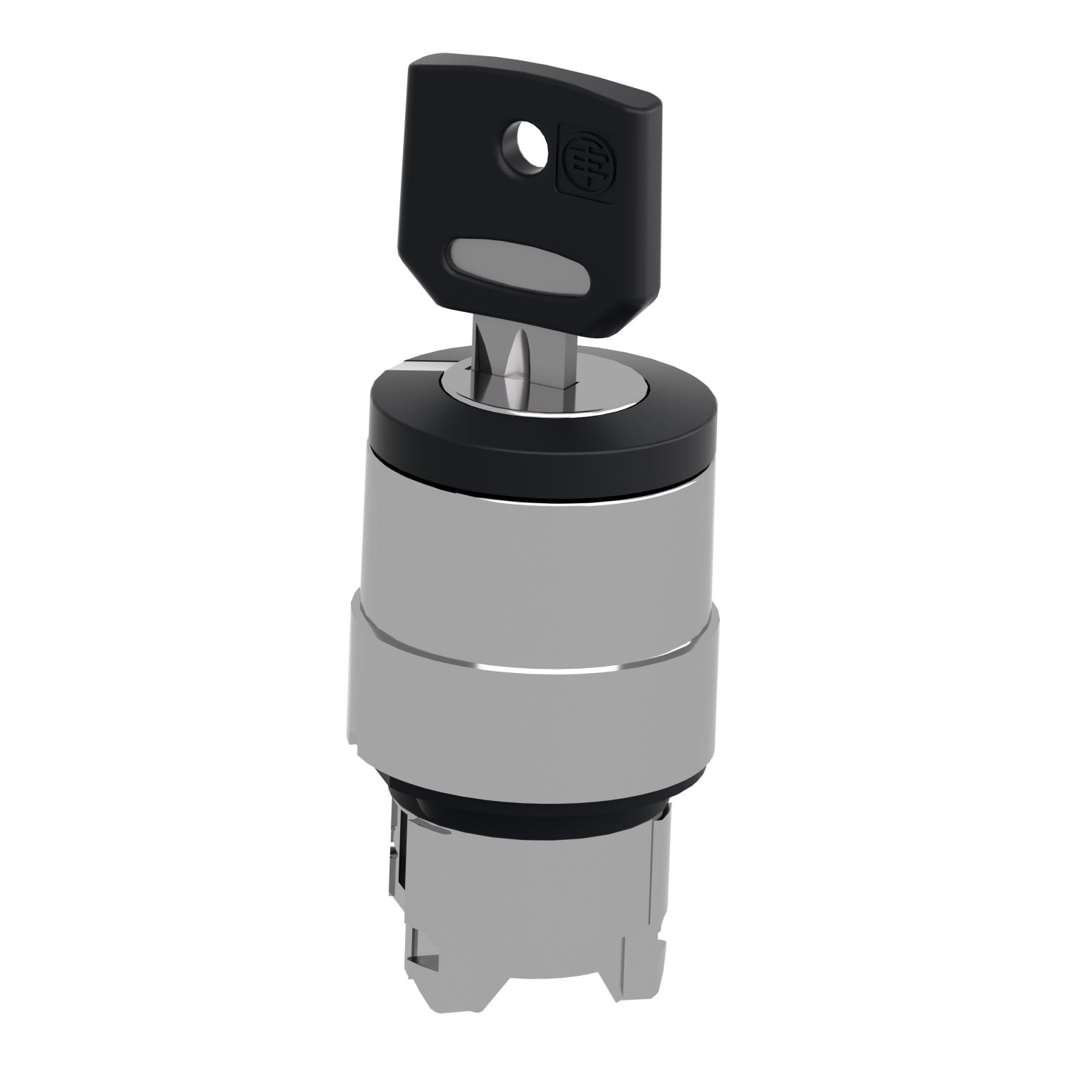 Picture of Head for key selector switch, Harmony XB4, metal, black, 22mm, key 3131A, 2 positions, stay put
