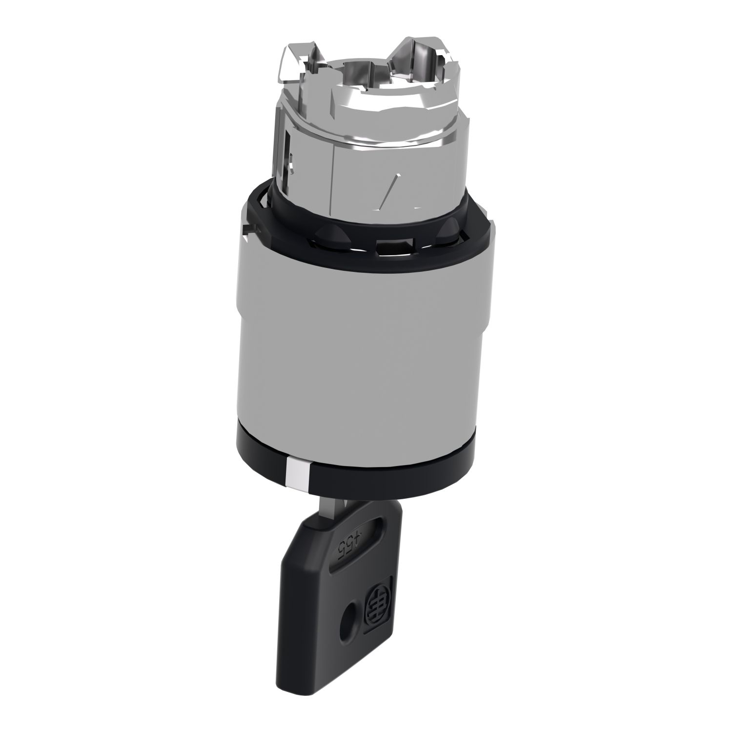 Picture of Head for key selector switch, Harmony XB4, metal, black, 22mm, key 3131A, 2 positions, stay put