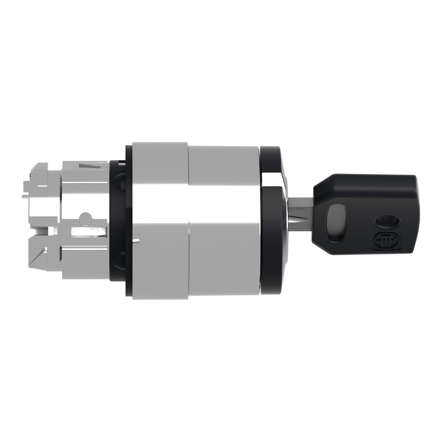 Picture of Head for key selector switch, Harmony XB4, metal, black, 22mm, key 3131A, 2 positions, stay put