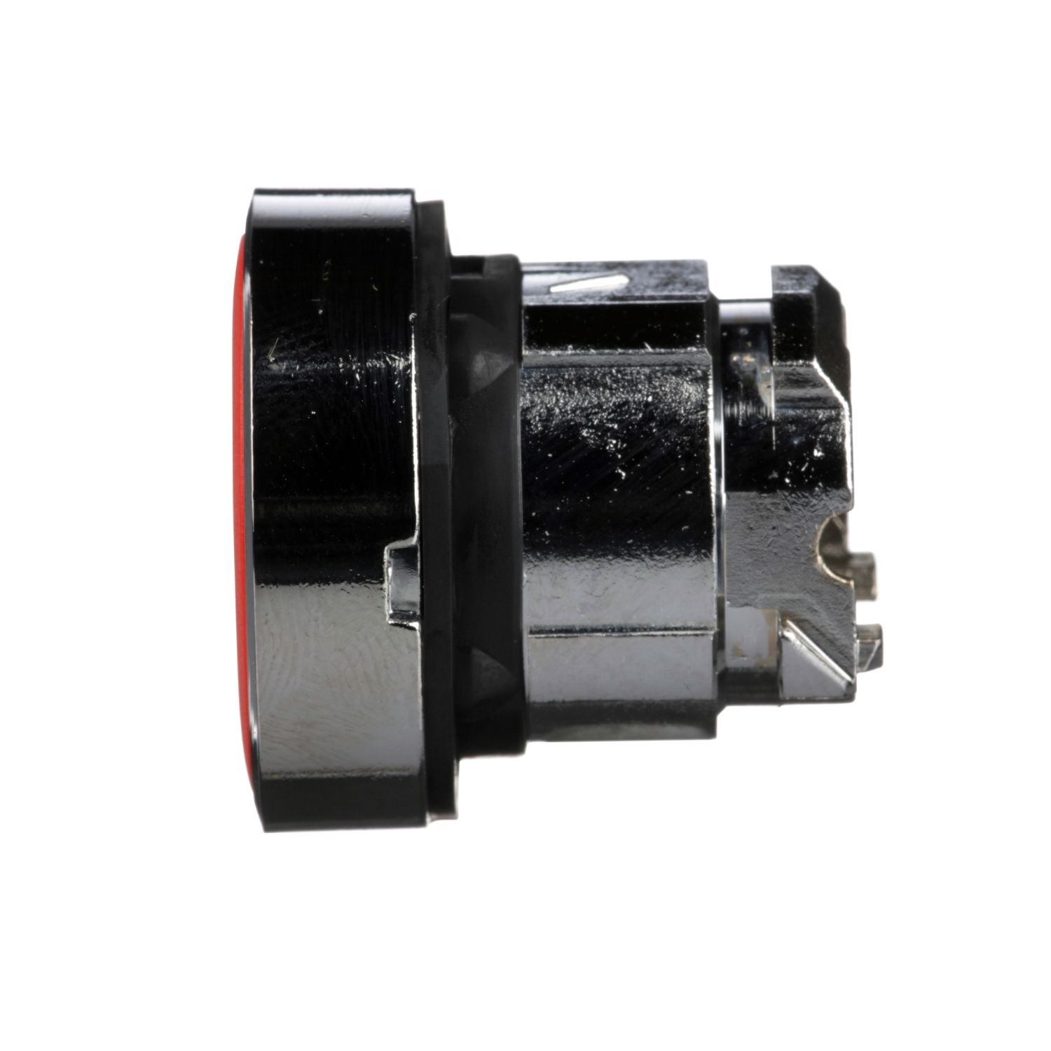 Picture of Push button head, Harmony XB4, metal, flush, red, 22mm, spring return, unmarked