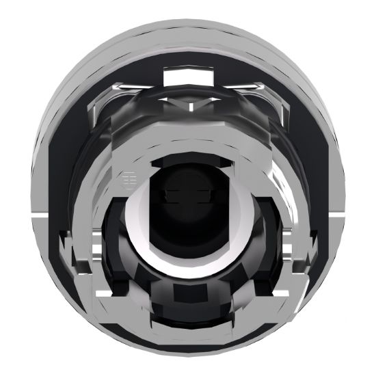 Picture of Head for illuminated push button, Harmony XB4, metal, white flush, 22mm, universal LED, for insertion legend