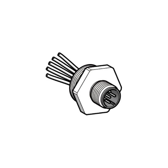 Picture of Adaptor, metal, tapped hole Pg 13.5, for male connector, M12, 5 wire