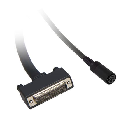 Picture of Uni-Telway/Modbus serial link - L = 2.5 m - 1 female mini DIN + 1 SUB-D 25