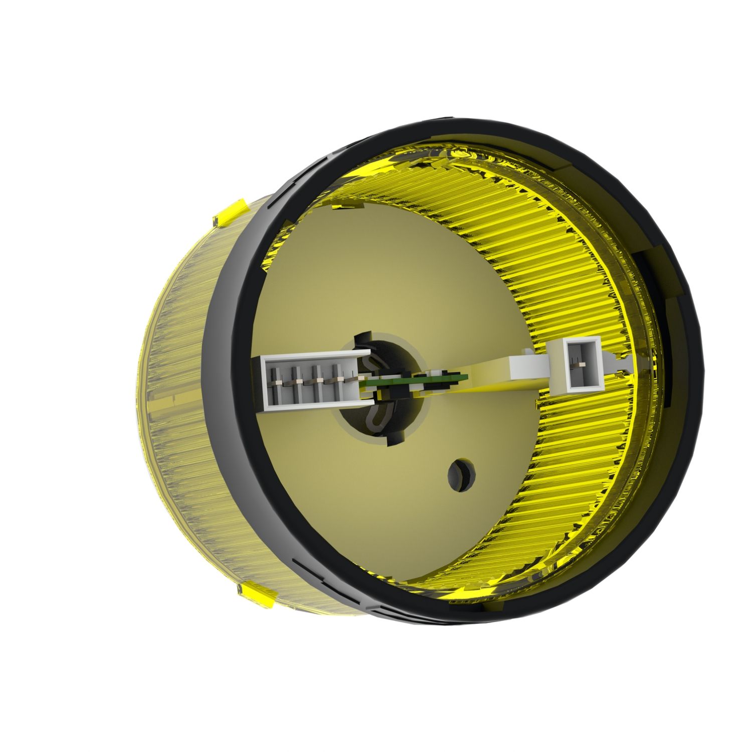 Picture of Indicator bank, Harmony XVB, illuminated unit, plastic, yellow, 70mm, steady, integral LED, 24V AC/DC