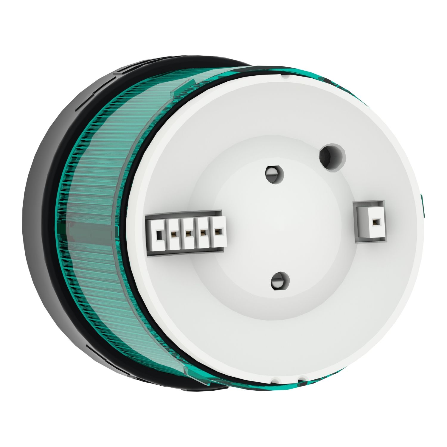 Picture of Indicator bank, Harmony XVB, illuminated unit, plastic, green, 70mm, flashing, for bulb or LED, 24V AC, 24...48V DC