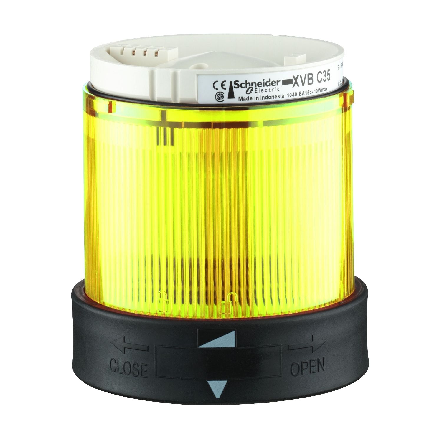 Picture of Indicator bank, Harmony XVB, illuminated unit, plastic, yellow, 70mm, flashing, integral LED, 24V AC/DC