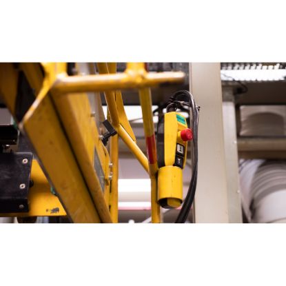 Picture of Empty pendant control station, Harmony XAC, plastic, yellow, 6 cut outs, for cable 10...22mm