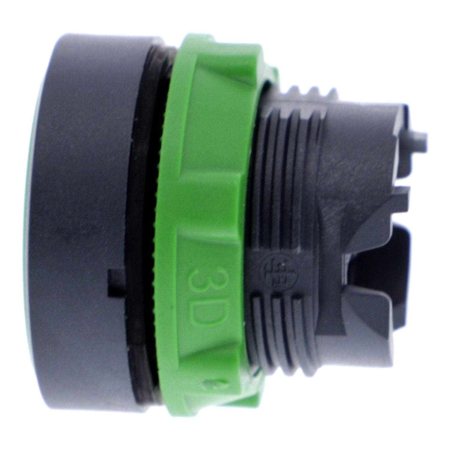 Picture of Head for non illuminated push button, Harmony XB5, plastic, flush, green, 22mm, spring return, marked I