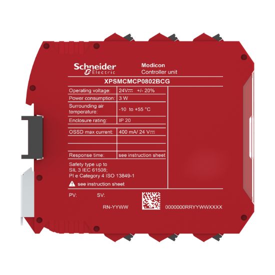 Picture of Safety controller, Modicon MCM, combined with backplane expansion connector, spring