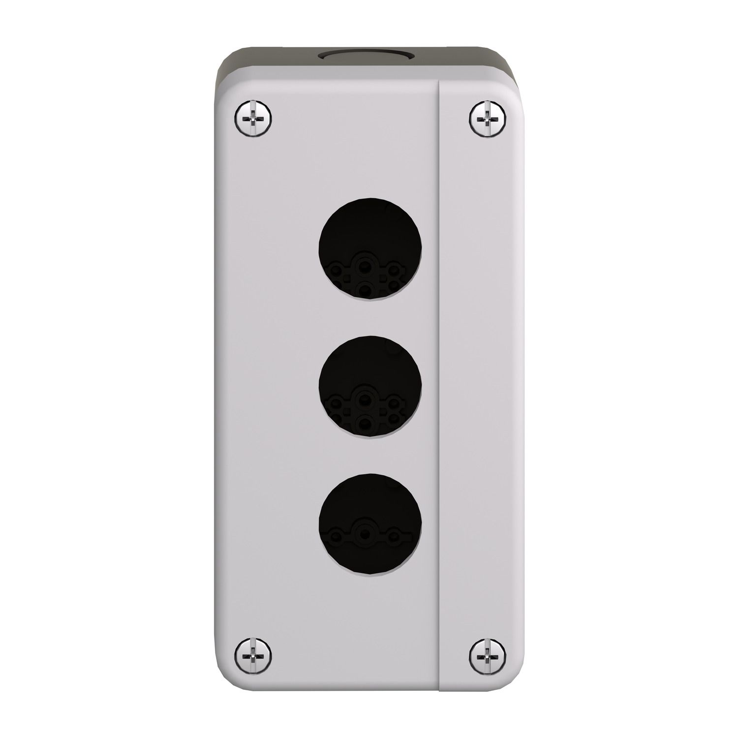 Picture of Empty enclosure, Easy Harmony XALB, plastic, grey lid, 3 cut outs, 22mm, IP65