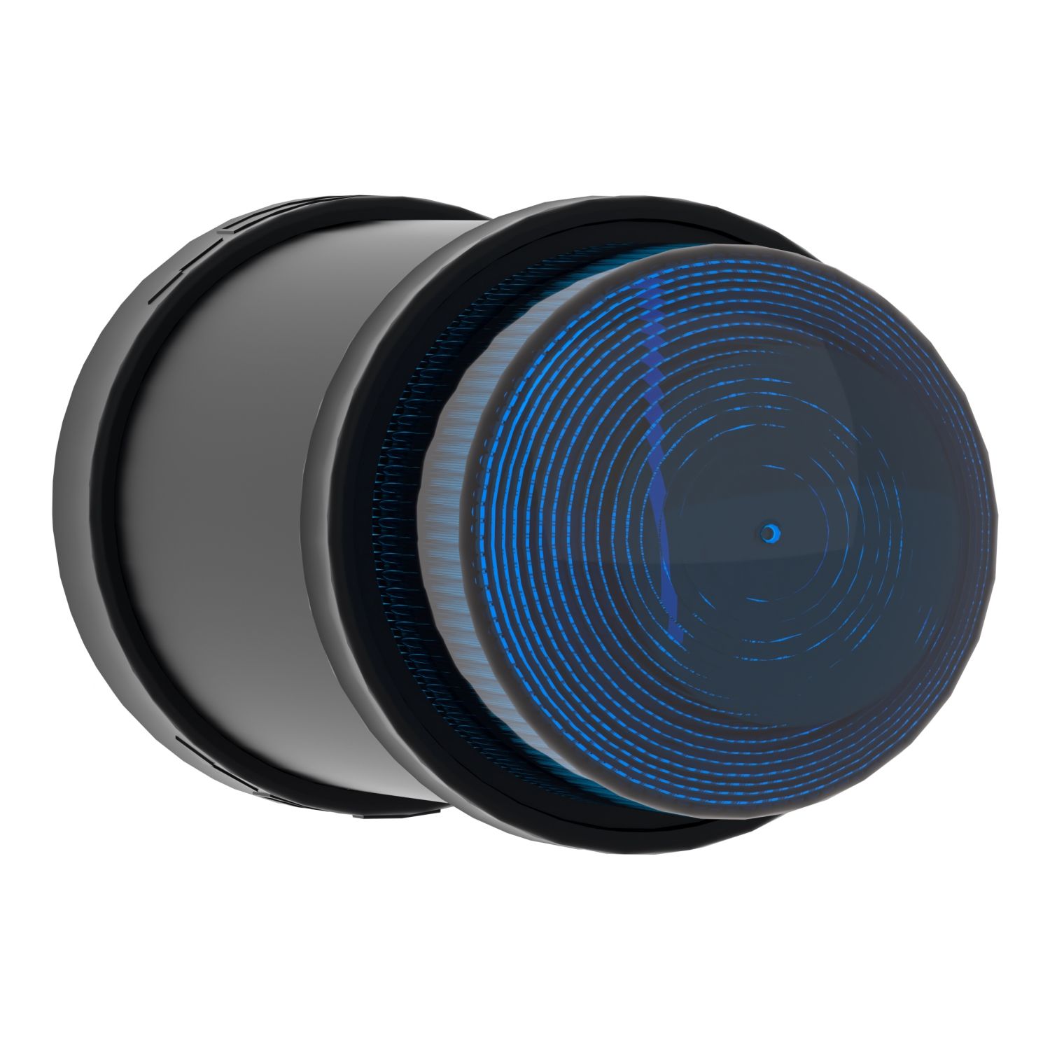 Picture of Indicator bank, Harmony XVB, illuminated unit, plastic, blue, 70mm, integral flash discharge tube, 5joule, 24V AC/DC