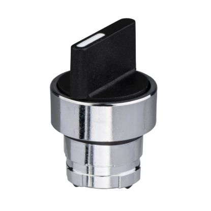Picture of selector switch head - 2 positions Ø 22 - black