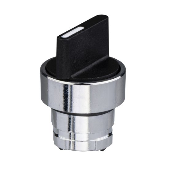 Picture of selector switch head - 2 positions Ø 22 - black