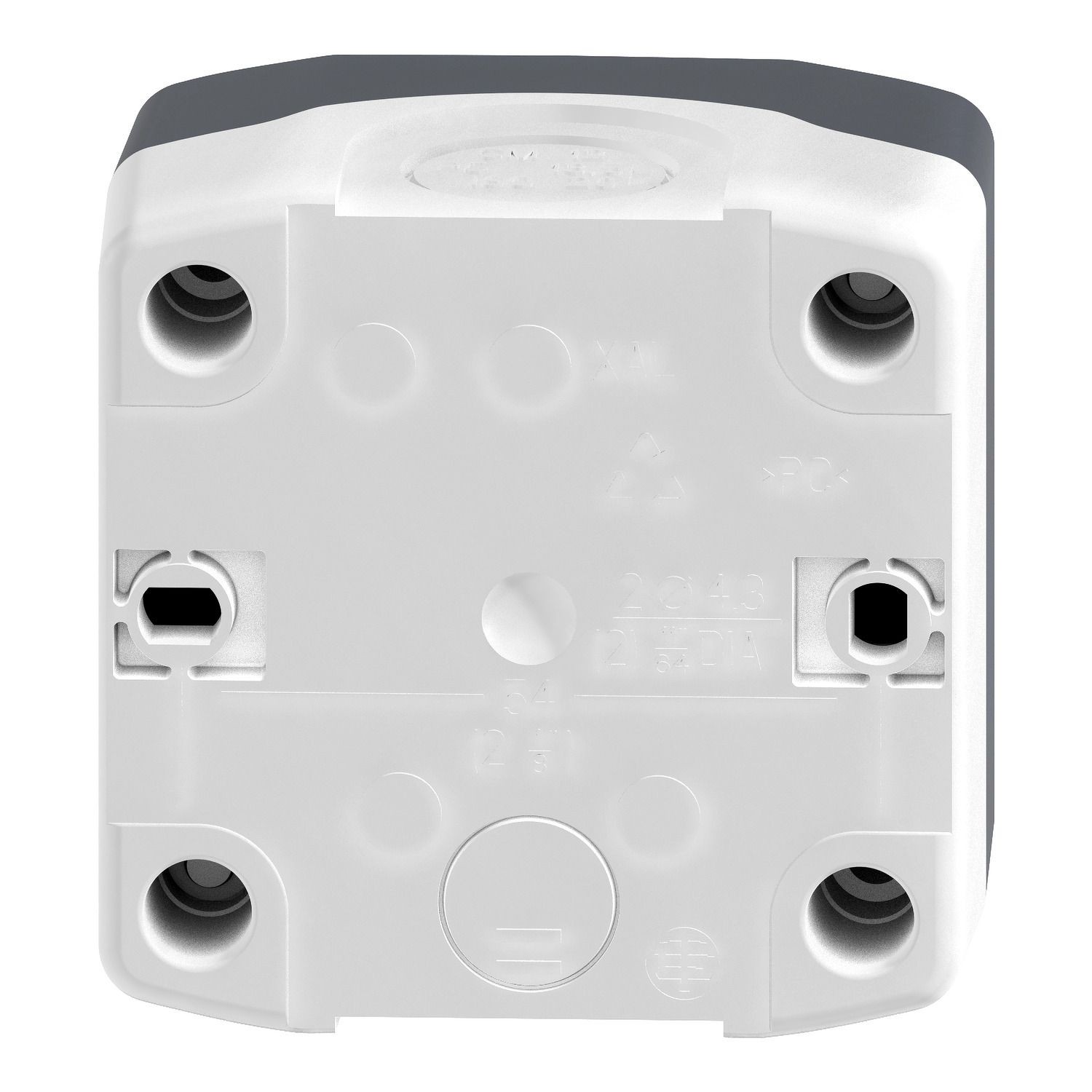 Picture of Control station, Harmony XALD XALK, plastic, dark grey lid, 1 selector switch, standard handle 22mm, 1NO