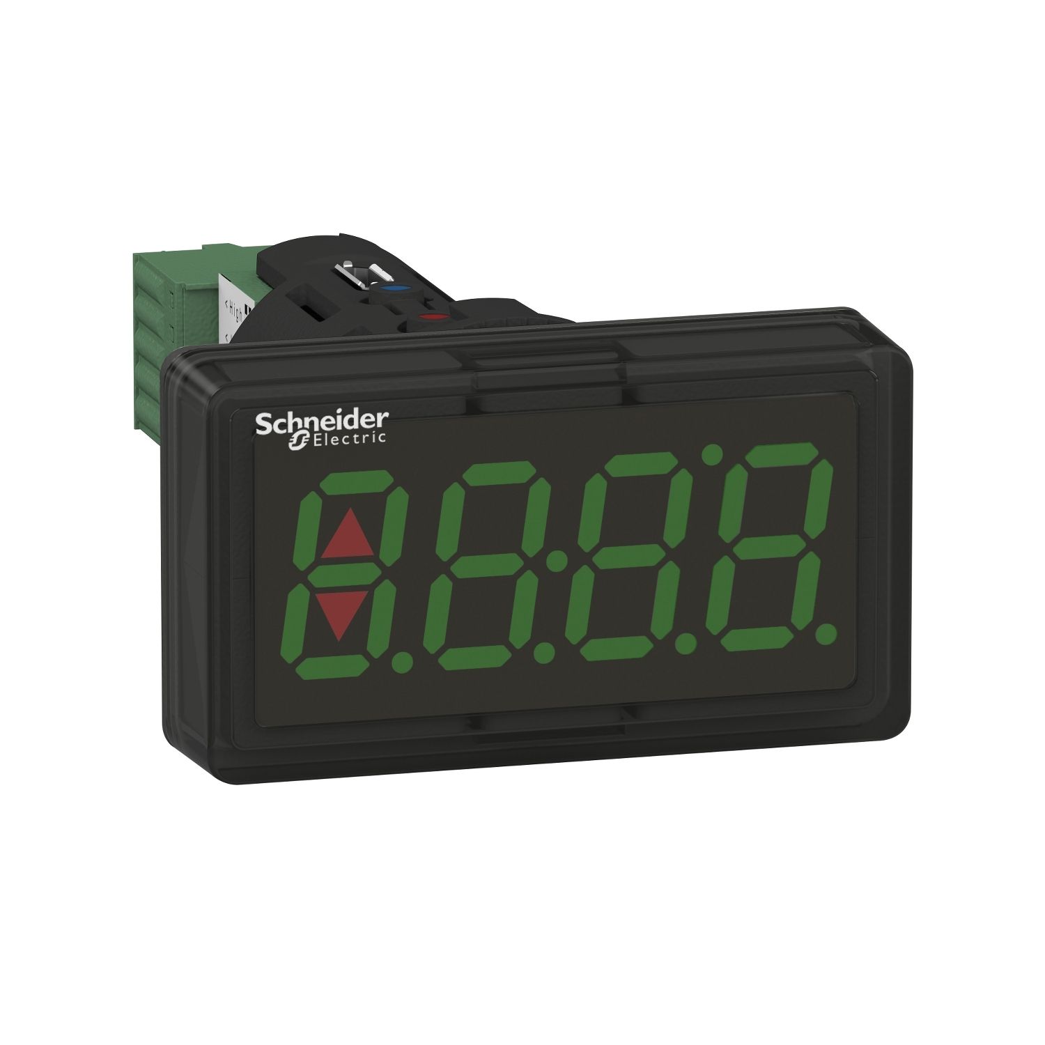 Picture of Display module, Harmony XB5, Digital panel meter, plastic, black, 22mm, 4 digit green LED display, 4...20mA input