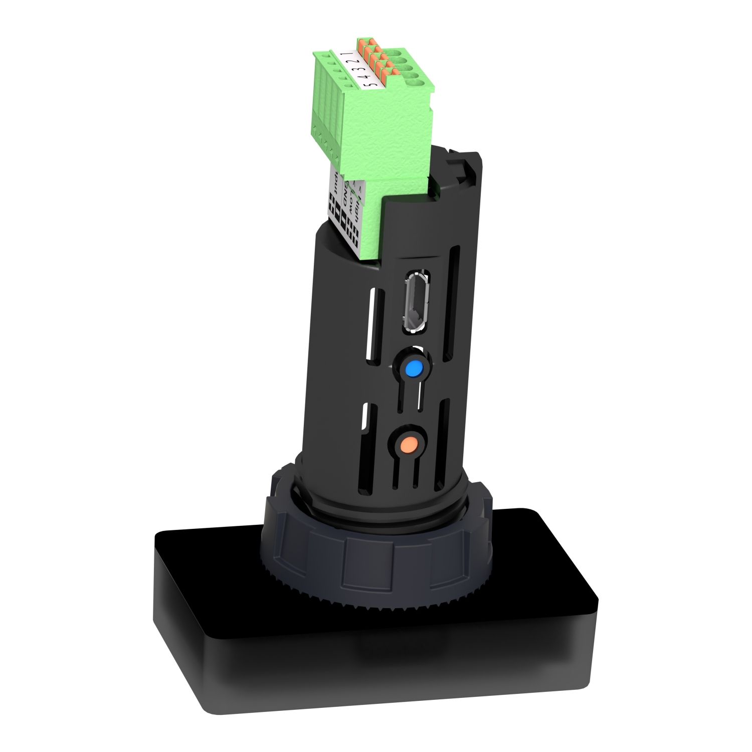 Picture of Display module, Harmony XB5, Digital panel meter, plastic, black, 22mm, 4 digit green LED display, 4...20mA input