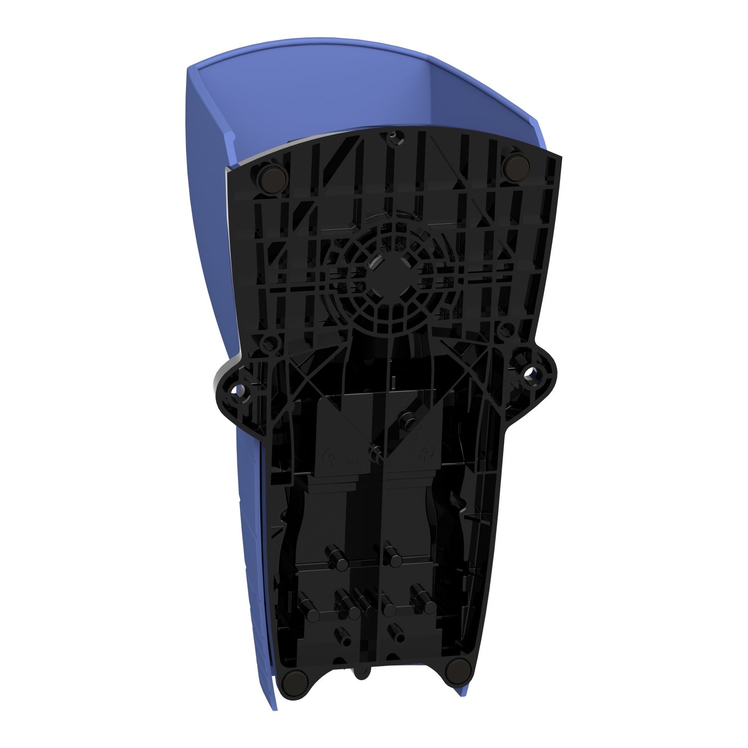 Picture of Single foot switch, Harmony XPE, plastic, blue, with cover, trigger mechanism, 1 step, 1 contact 1NC+NO, IP66