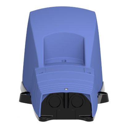 Picture of Single foot switch, Harmony XPE, plastic, blue, with cover, 1 step, 2 contacts 1NC+NO, IP66