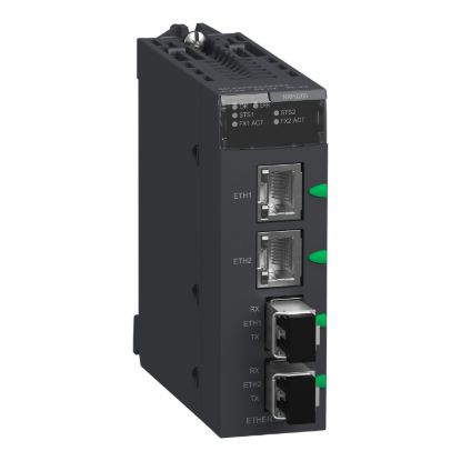 Picture of fiber converter, Modicon X80, MM/LC 2CH 100Mb, for severe environment