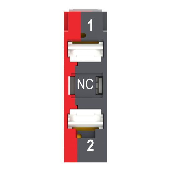 Picture of Single contact block, Harmony XB4, Hamony XB5, silver alloy, compact push in terminals, 1 NC