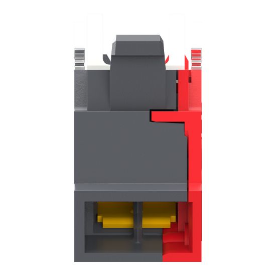 Picture of Single contact block, Harmony XB4, Hamony XB5, silver alloy, compact push in terminals, 1 NC